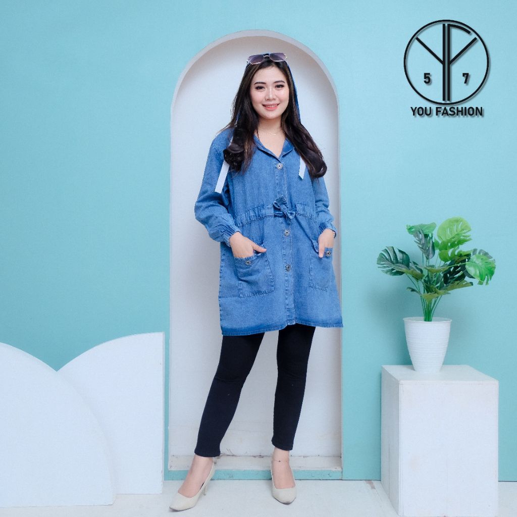 YOU FASHION 57 - HOODIE OVERSOZE WANITA JEANS/PARKA JEANS