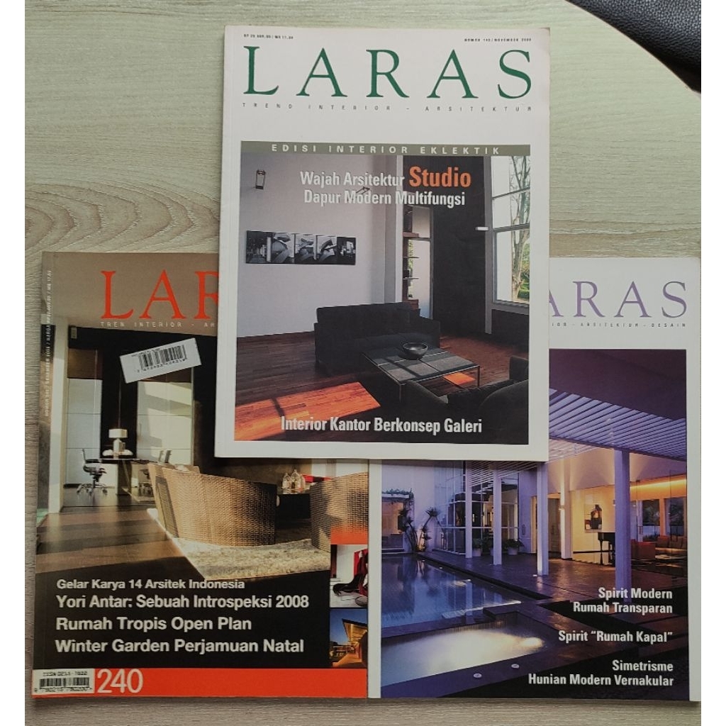 Majalah Laras Desember 2008 , Mei 2004 , November 2000 (preloved/bekas)