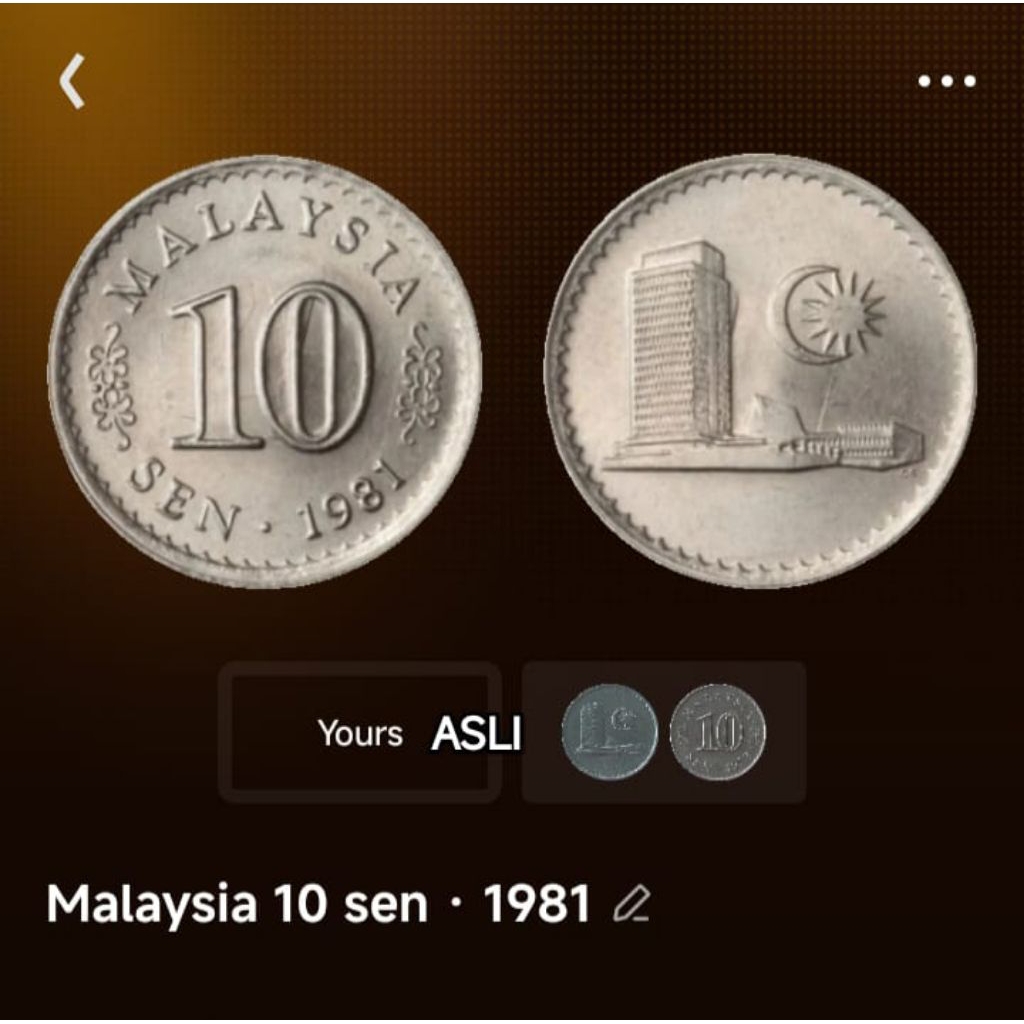 Koin 10 Sen Malaysia Seri Gedung Parlment 1960-2020 Koleksi Uang Logam Coin Kuno Jadul Asing Luar Ne