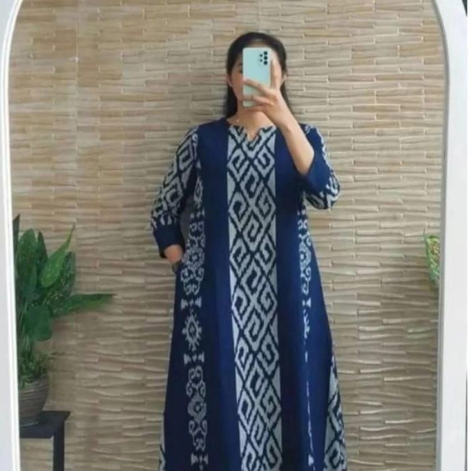 BAJU TENUN IKAT WANITA PANJANG, BAJU DRESS TENUN IKAT WANITA, BAJU PESTA, BAJU NATAL TENUN