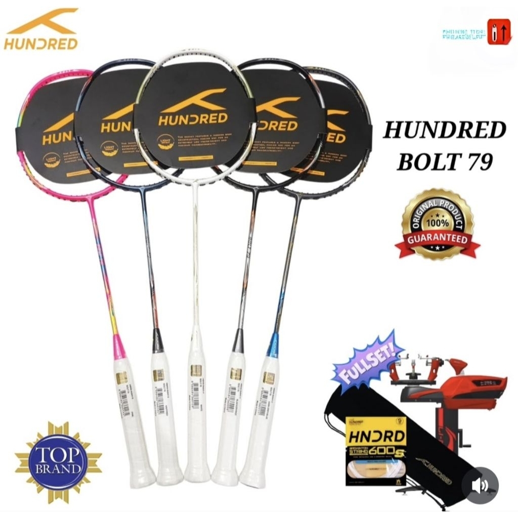 Raket Badminton Hundred Bolt 79 5U Original