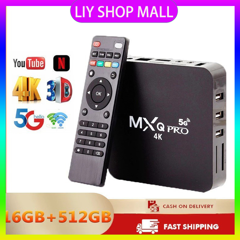 COD MXQ Pro 4k 5g Stb 16g+512gb Android TV Box set top box tv digital Ultra HD Cocok Untuk Semua TV
