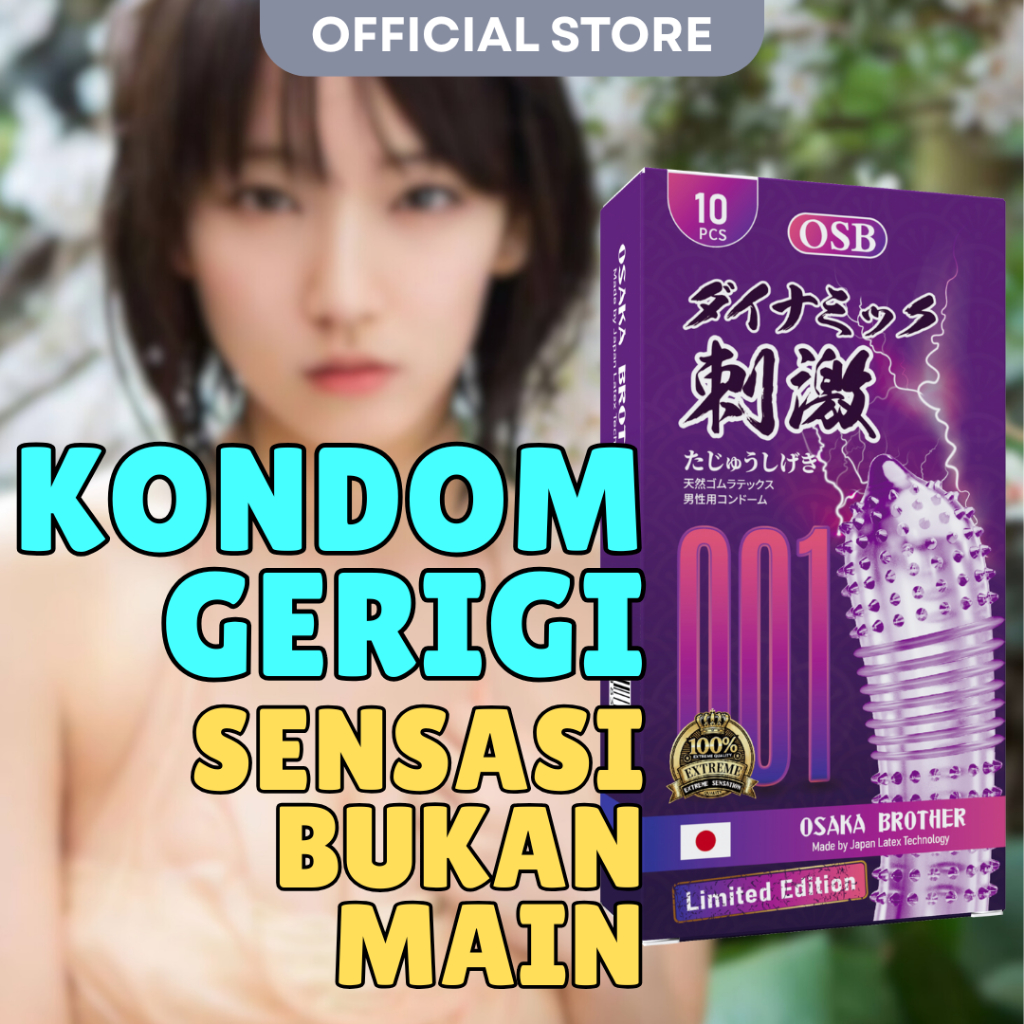 Kondom 001 Premium Tipis Gerigi Duri Tahan Lama COD Instan Privasi