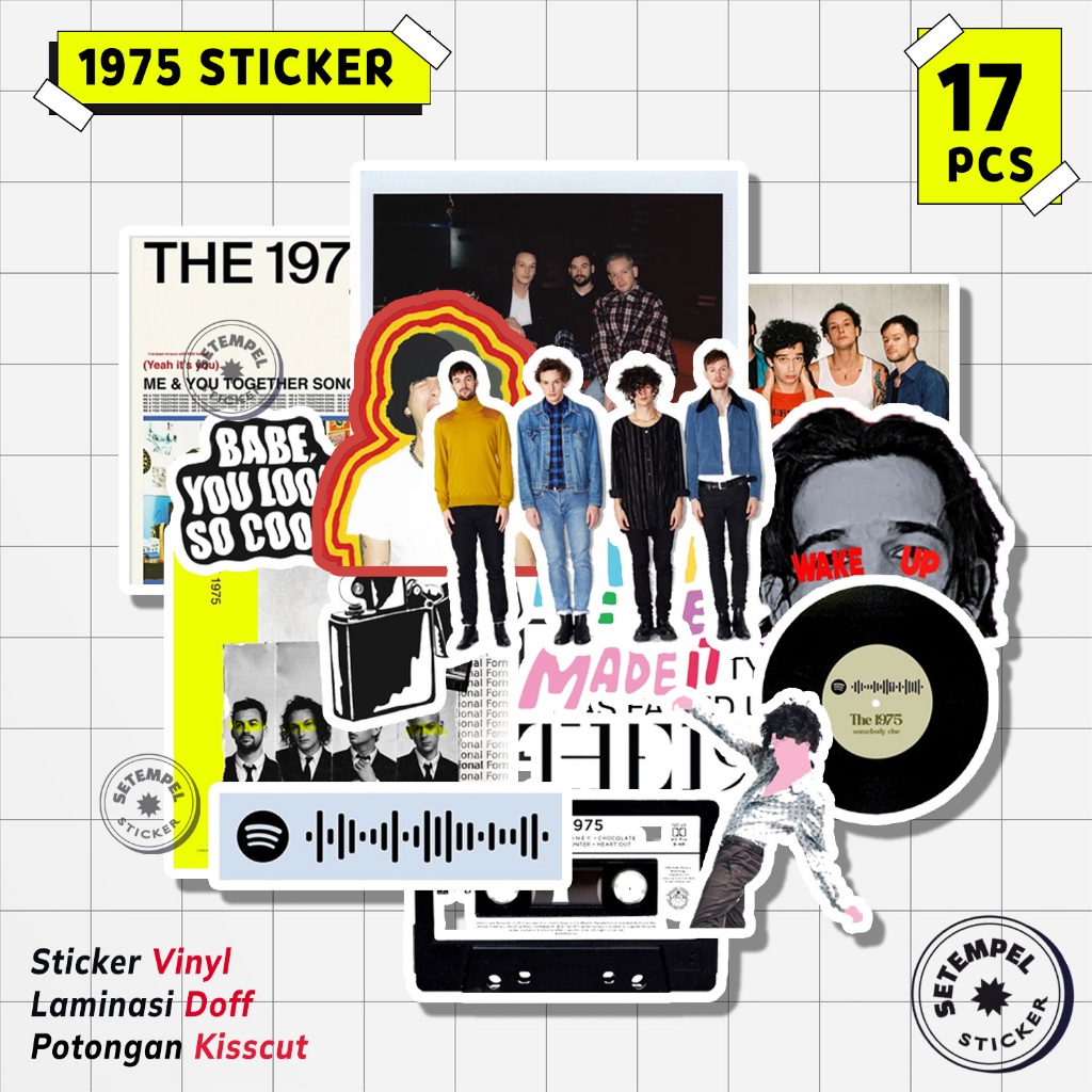 THE 1975 Sticker Pack 15pcs | stiker band the 1975 vinyl