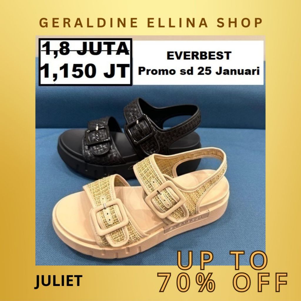 Sandal Wedges Wanita Everbest Original SALE seri JULIET