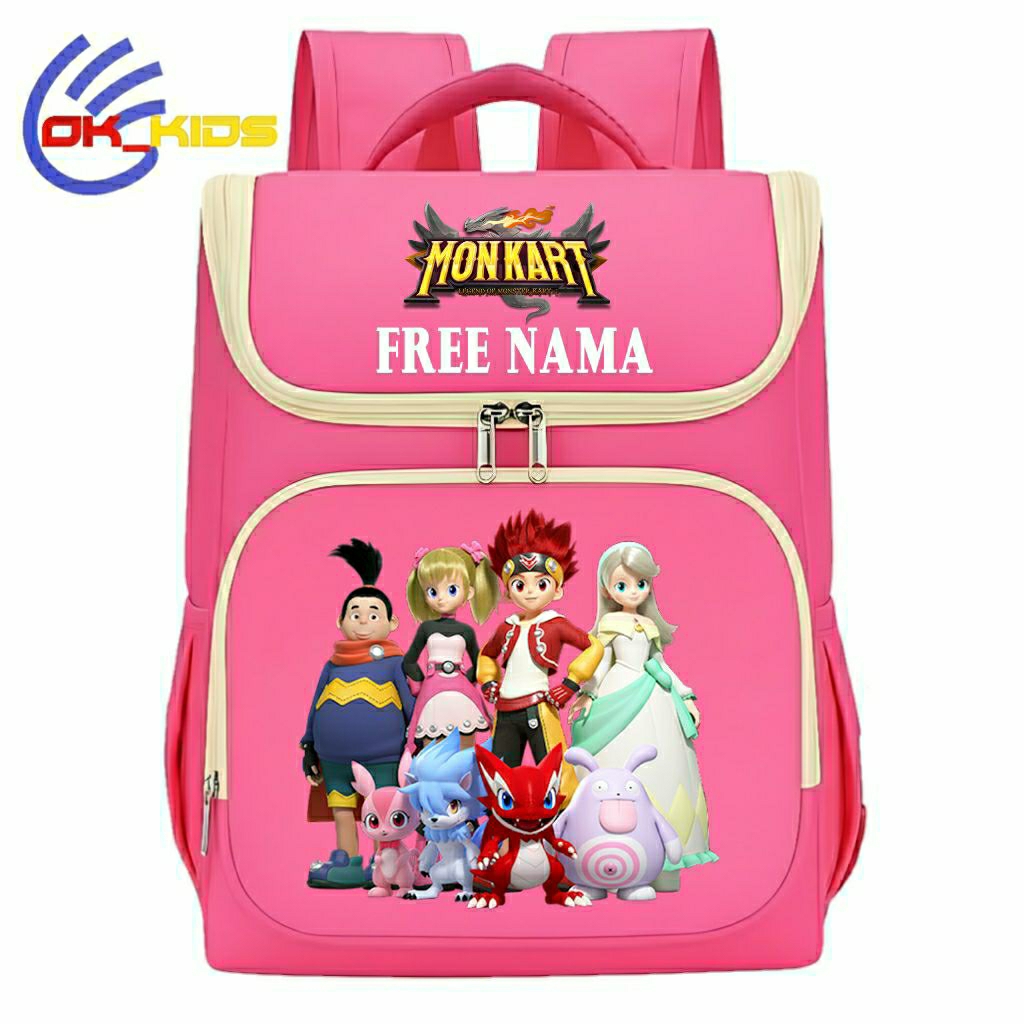 Tas Ransel Anak Karakter Monkart - Tas anak Custom Nama