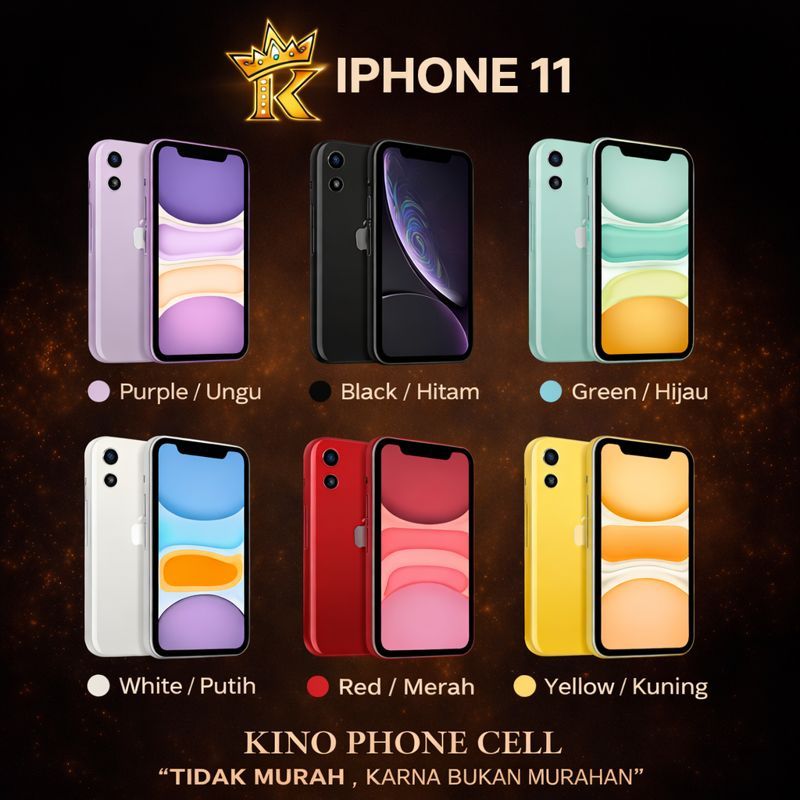 IPHONE 11 & XR Second Ori 64GB 128GB 256GB All Varian Bekas Kino Phone Cell