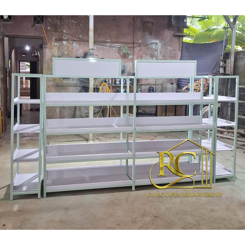 Rak Gondola Supermarket Rak Display Tengah Rak Gondola