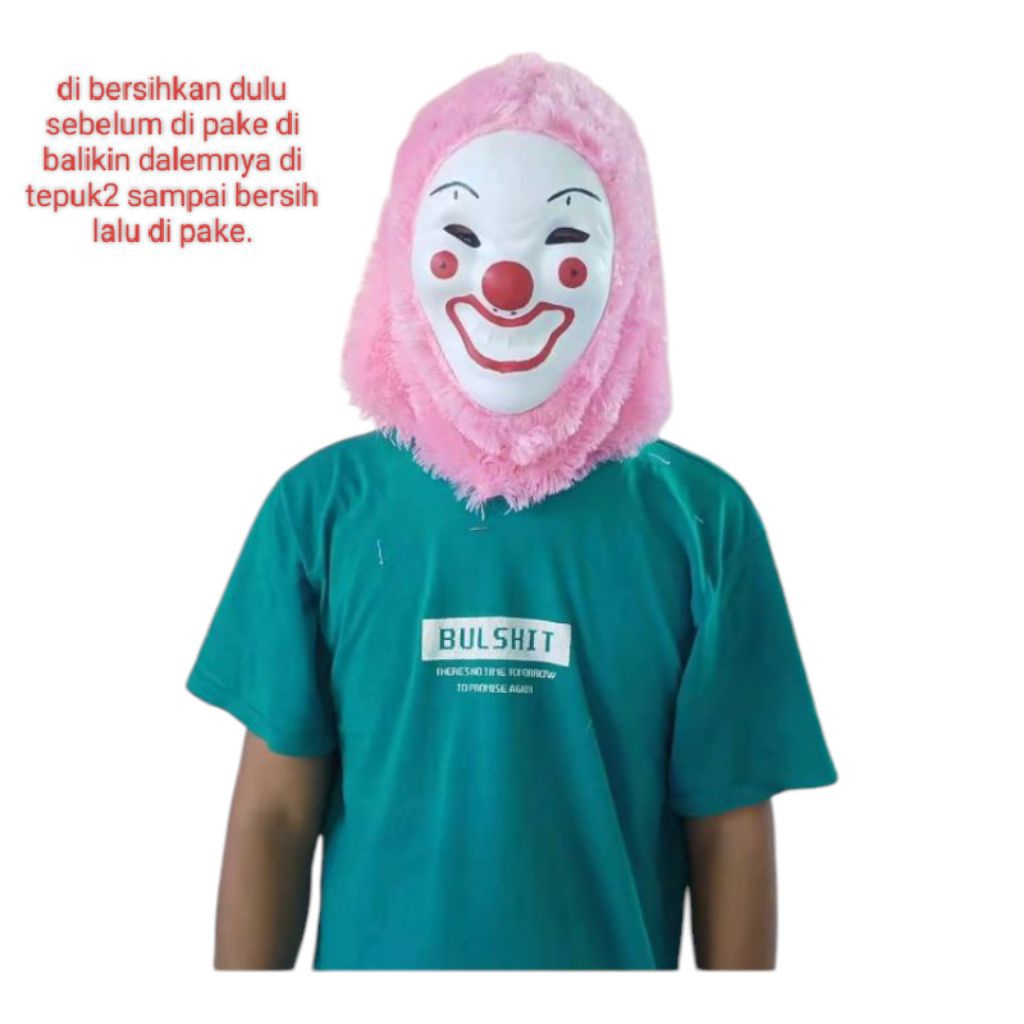 topeng badut warna warni lucu dan imut ukuran all size dewasa anak juga bisa
