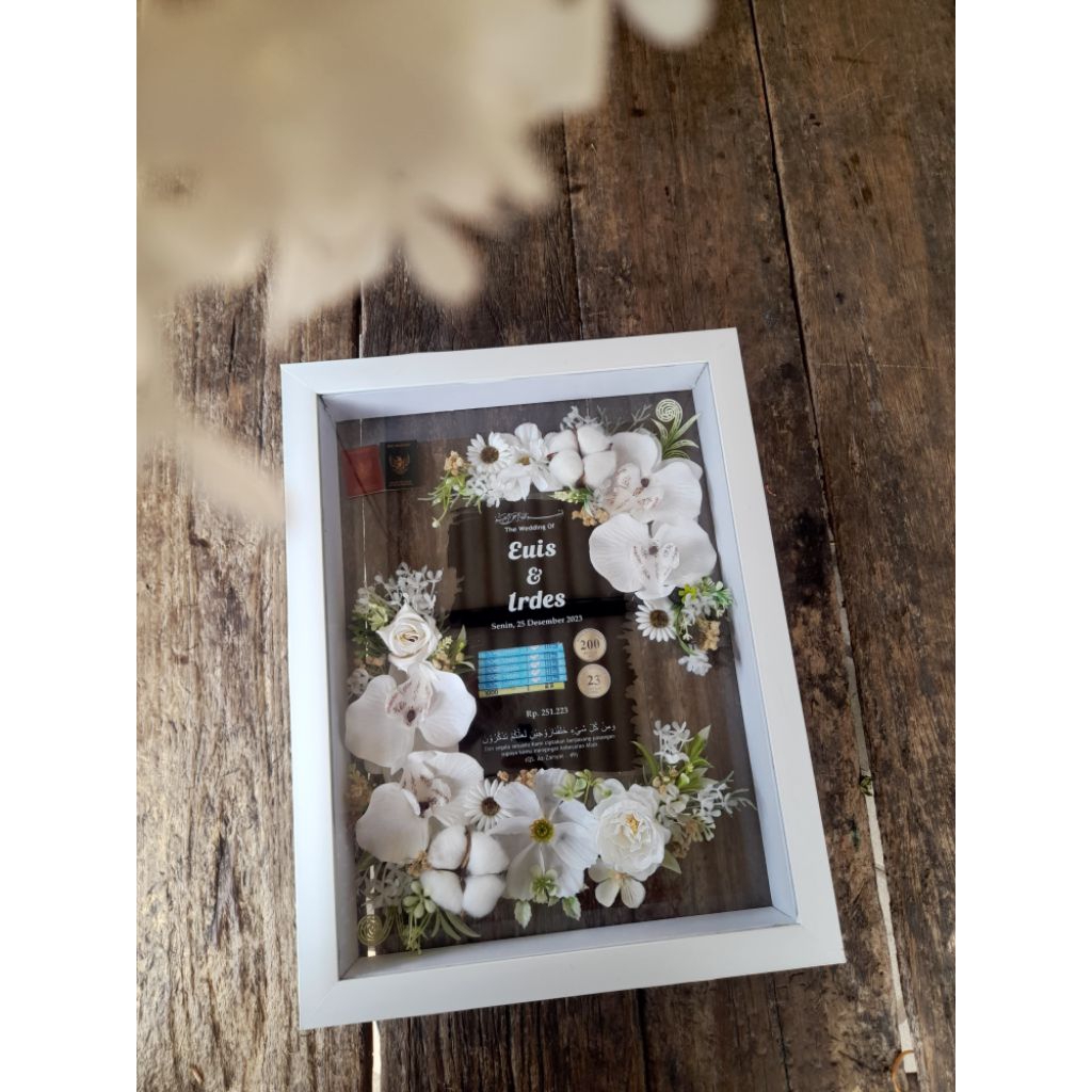 frame Mahar Kaca 30x40 frame mahar murah pernikahan