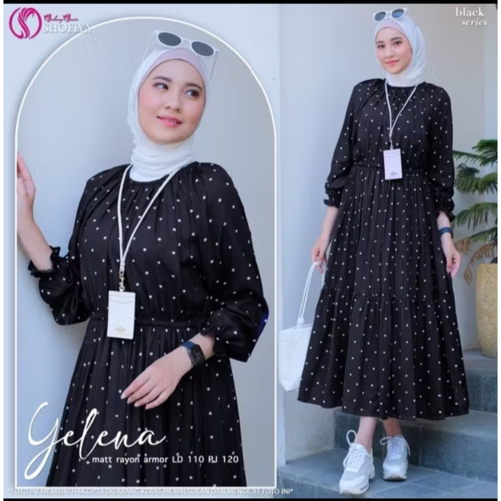 Promo Sanso Midi Dress Cotton Rayon ll Dress Polka ll Sanso Midi Dress