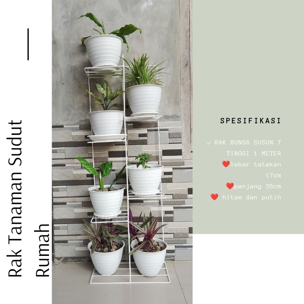 Rak Bunga Besi 6 Susun - Anti Karat, Serbaguna