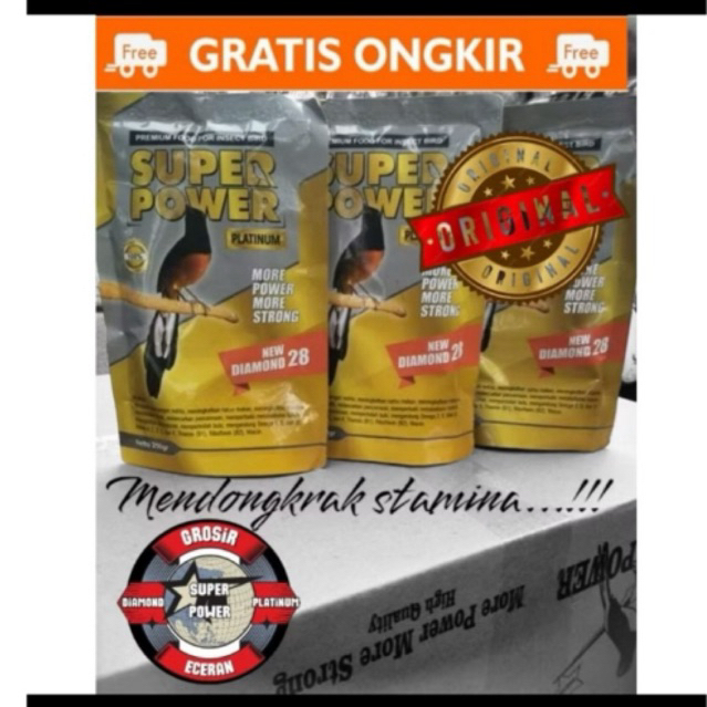 PAKAN BURUNG SUPER POWER PLATINUM VOER MURAI BATU TERBAIK TERLARIS
