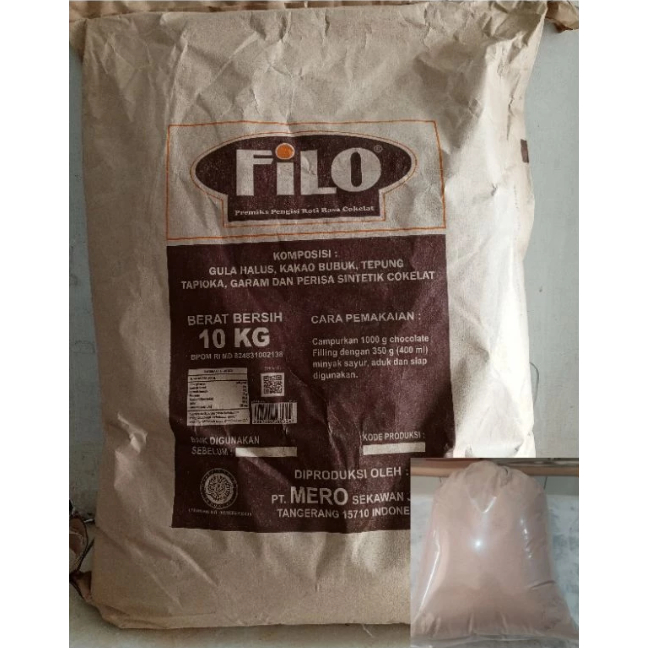 Coklat Bubuk Filo, Coklat Bubuk Manis, Filling Bubuk 100gr, 250gr, 500gr, dan 1kg