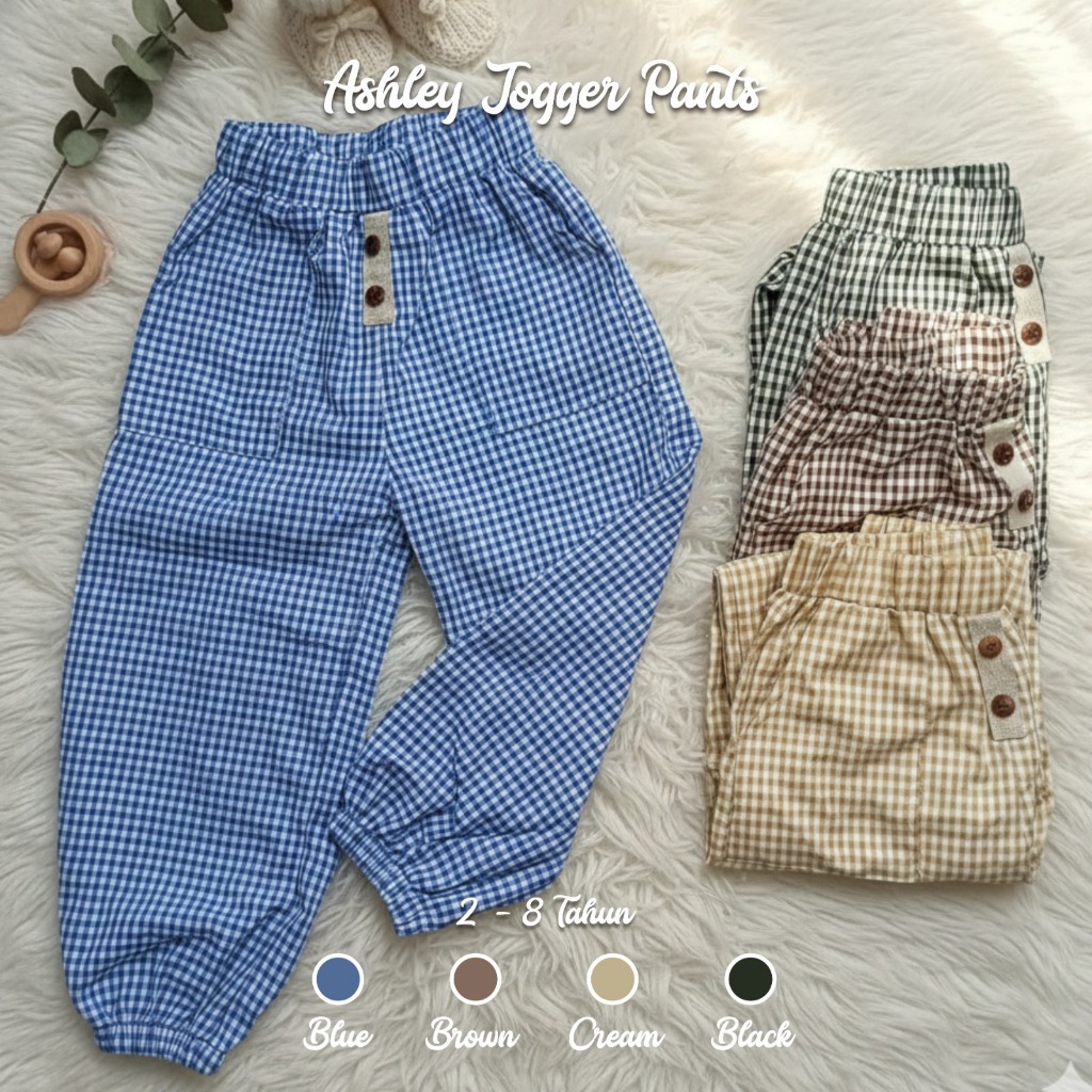 Ashley jogger pants - celana panjang joger anak laki-laki dan perempuan 2-8 tahun