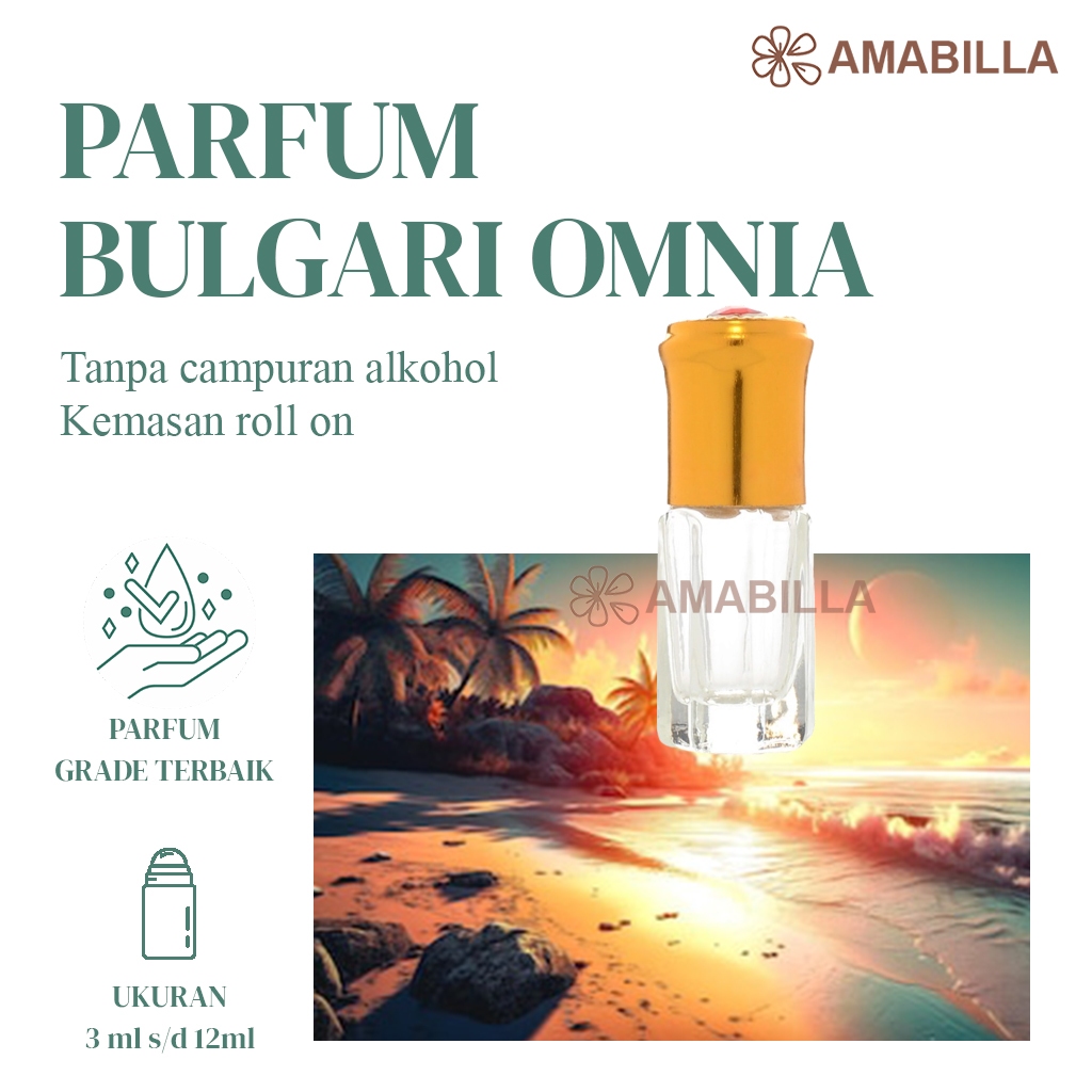 Parfum Aroma BULGARI OMNIA Original Non Alkohol 3ml Parfum Original Bibit Parfum Murni BULGARI Minya