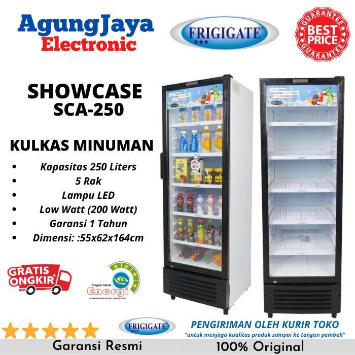 SHOWCASE FRIGIGATE SCA-250 KULKAS MINUMAN 5 RAK COOLER 250 LITERS
