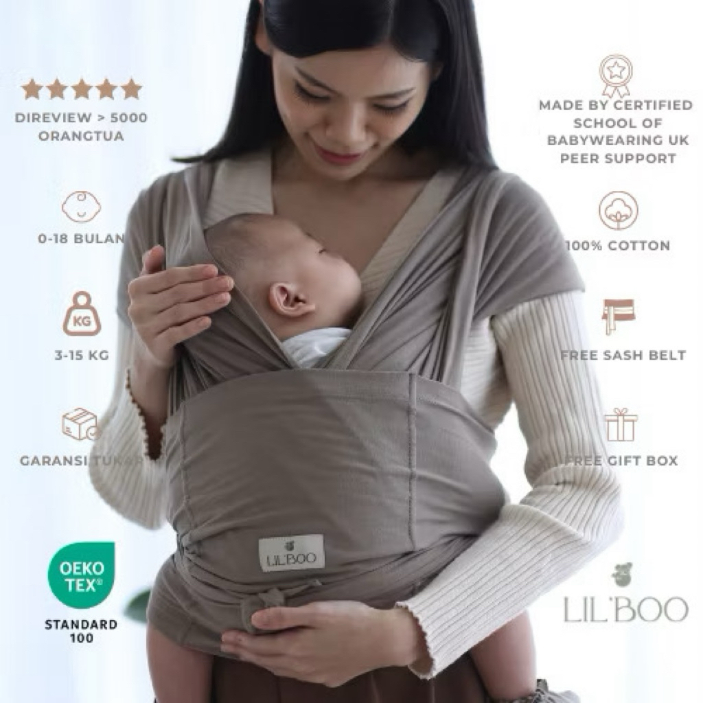 Gendongan bayi instant M-Shape 0-15kg LIL'BOO Preloved | Baby Wrap Newborn preloved like new