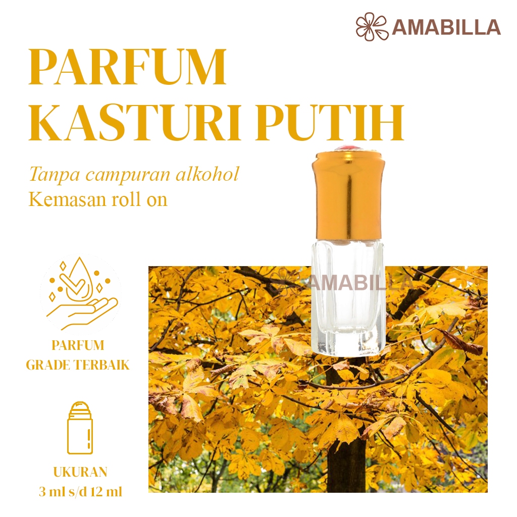 Parfum Aroma KASTURI PUTIH Original Non Alkohol 3ml Parfum Original Bibit Parfum Murni KASTURI PUTIH
