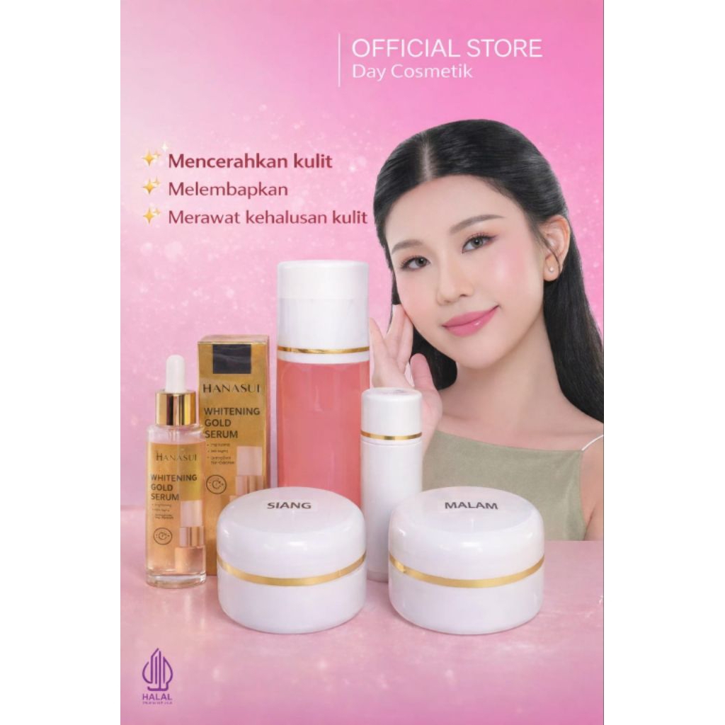 Cream glowing Original 30g + Serum Hanasui / Set Perwatan Wajah