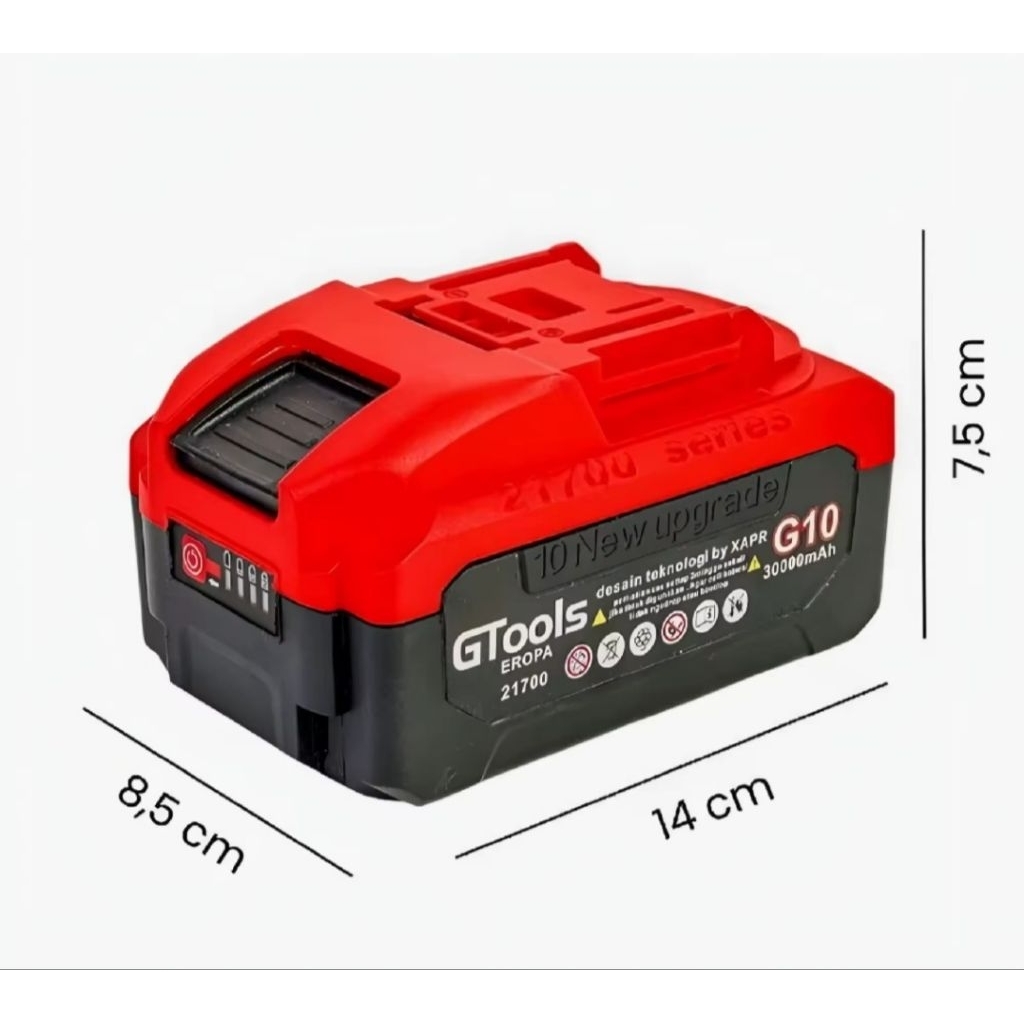 BATERAI BOR IMPACT GTOOLS BY XAPR 21700 LXT G10 XAPR  BATERAI SUPER JUMBO ORIGINAL