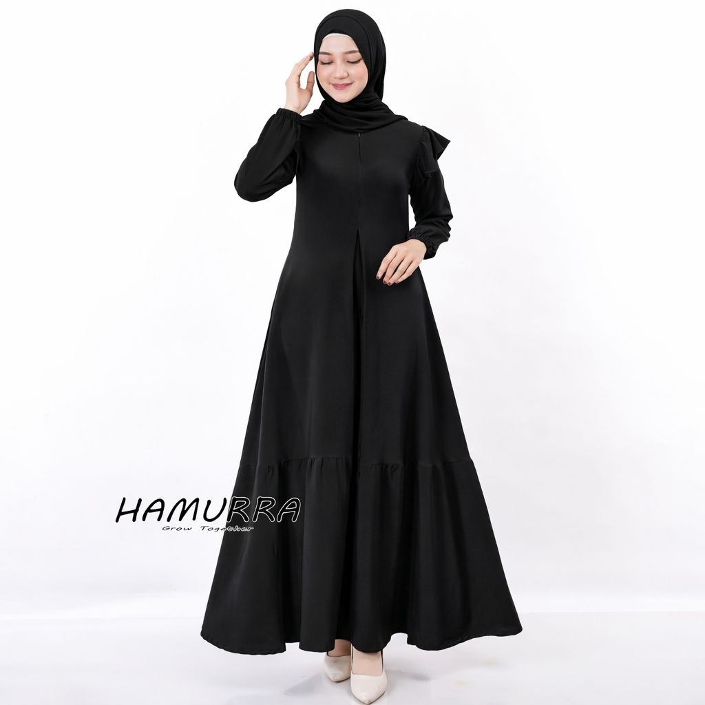 Aruna Gamis polos Slimfit Material Manggo Stretch Original#ootd hijabers#ootd kondangan#ootd hangout