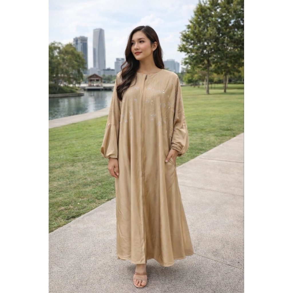 Gamis Wanita Bahan Satin Silk Tebal Premium