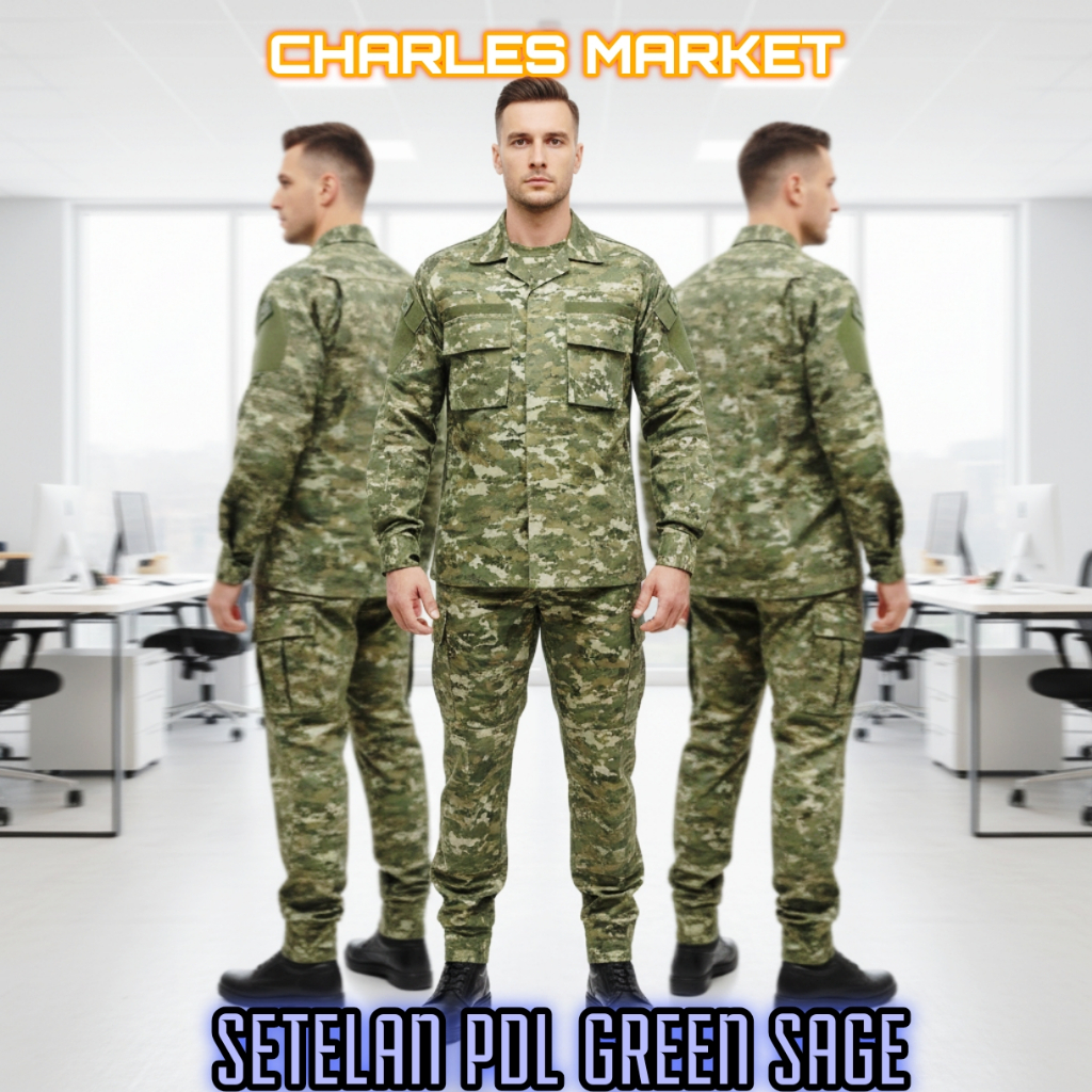 SETELAN PDL GREEN SAGE - SERAGAM PDL GREN SAGE  - SETELAN PRIA WANITA