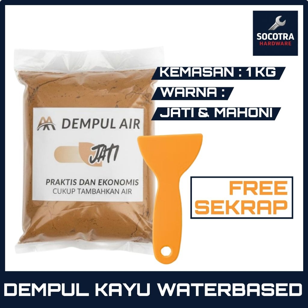 Dempul Kayu Jati 1 kg AA Waterbased Siap Pakai - Dempul Air Termurah Dan ekonomis