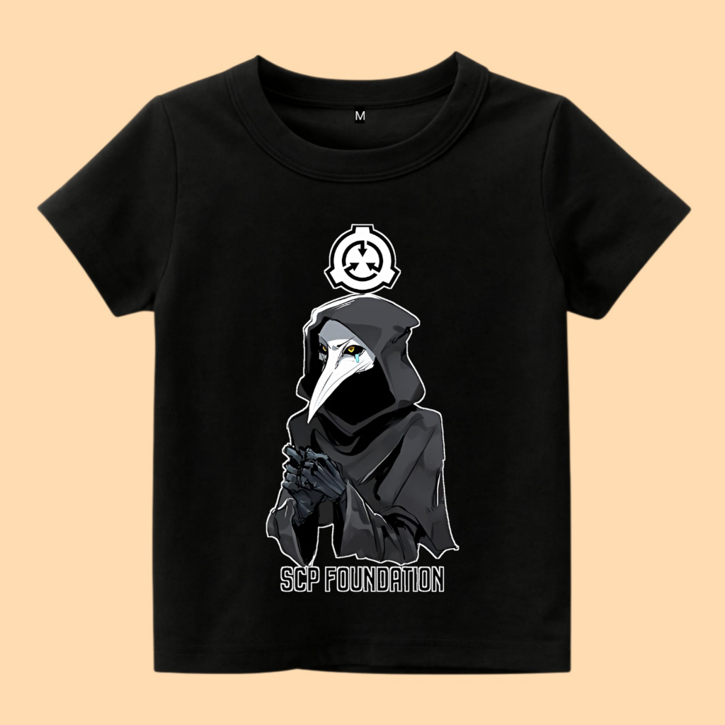 Baju kaos anak scp 049 karakter the plague doctor