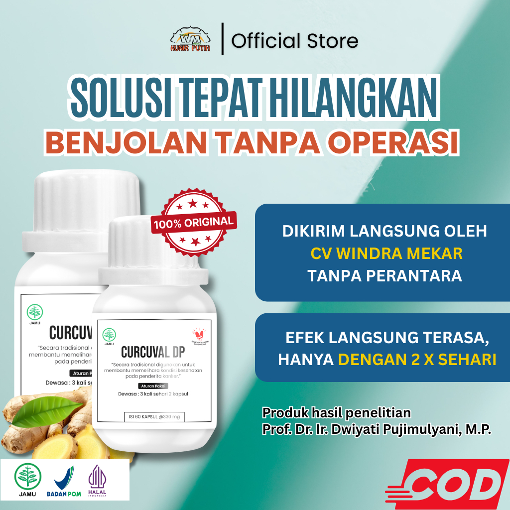 Curcuval DP Kunir Putih Membantu Mengatasi Benjolan Tanpa Operasi