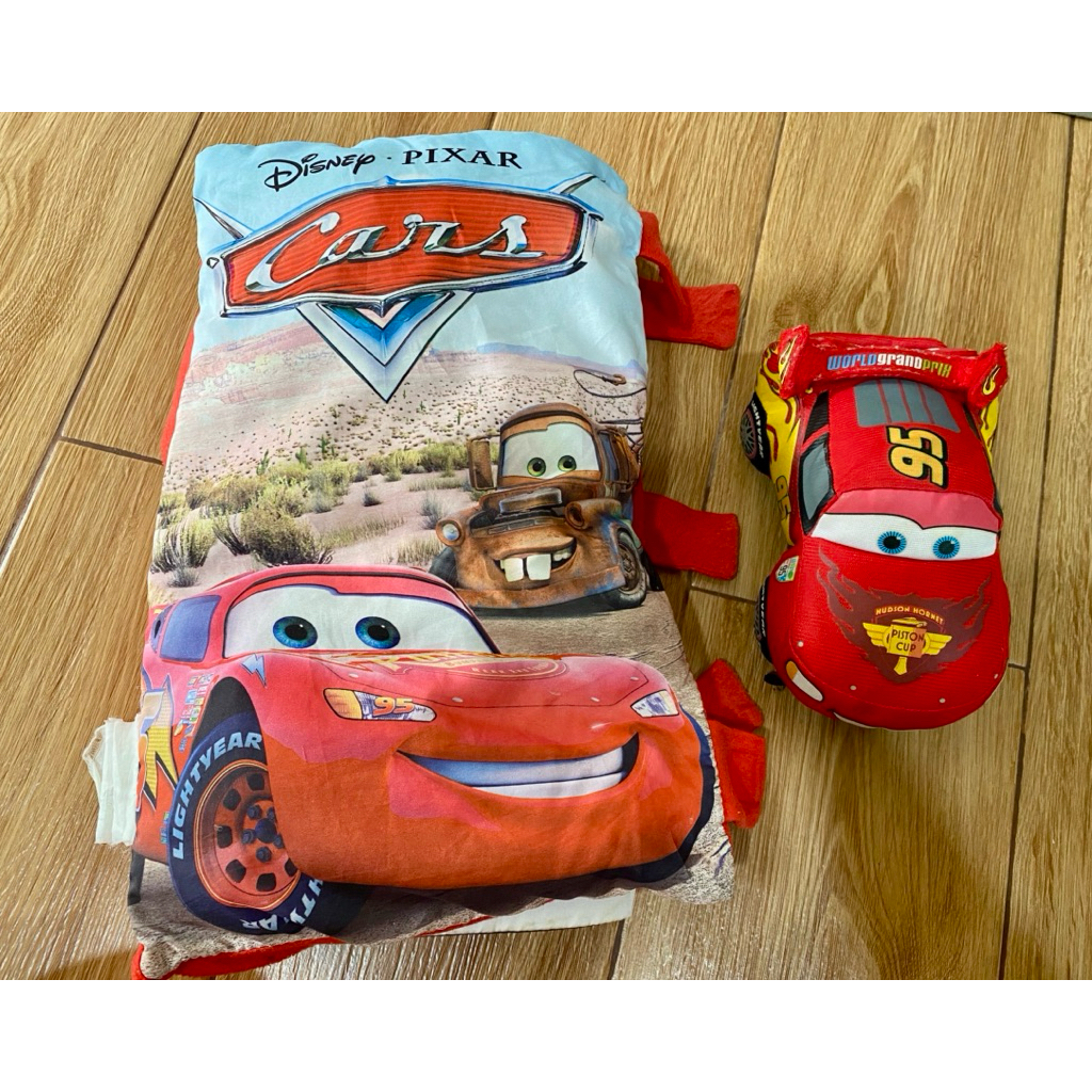 [Pre-owned] Take All Cars SoftBook Storybook pillow McQueen Small Plush Disney Pixar