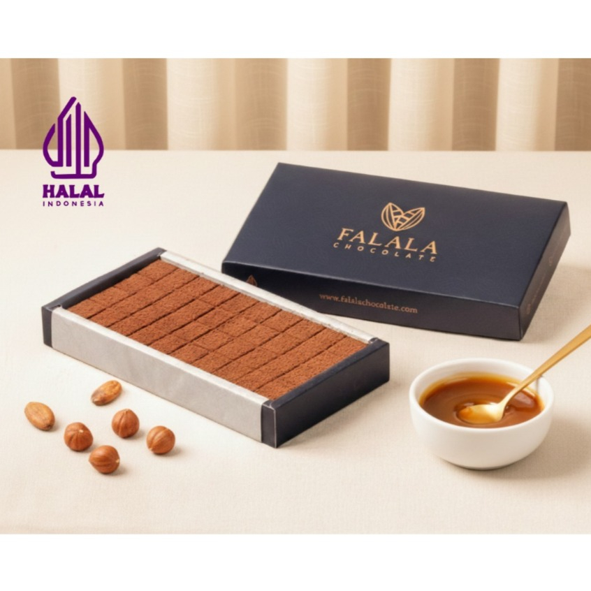 Falala Hazelnut & Caramel (Mix) Chocolate | Japanese Nama Chocolate Premium Bali