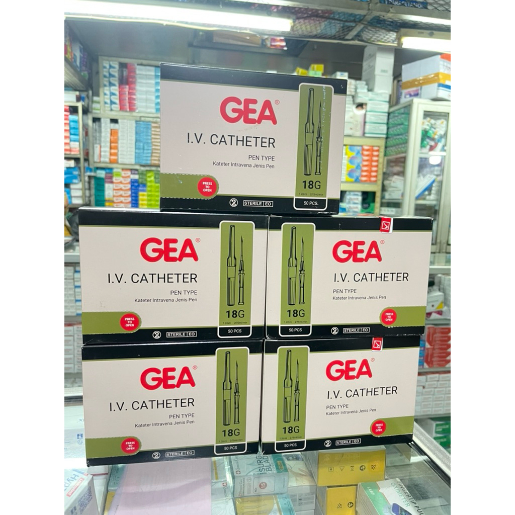 Abocath 18G GEA / l.V Catheter / isi 50 pcs harga per box