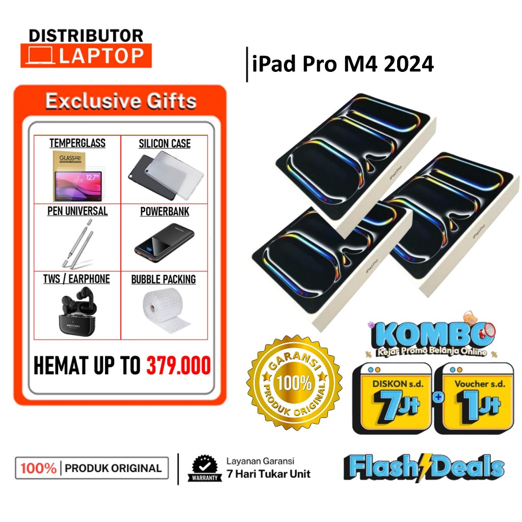 Exclusive Gifts - ipad Pro M4 11 inch 2024 [ 512GB / 256GB ] WiFi Only