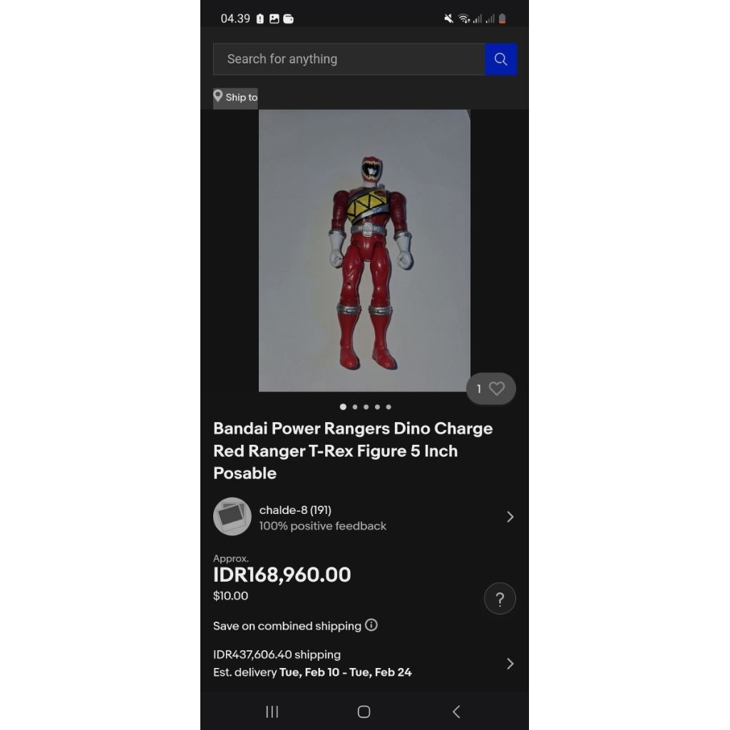 action figure power rangers dino charge bandai