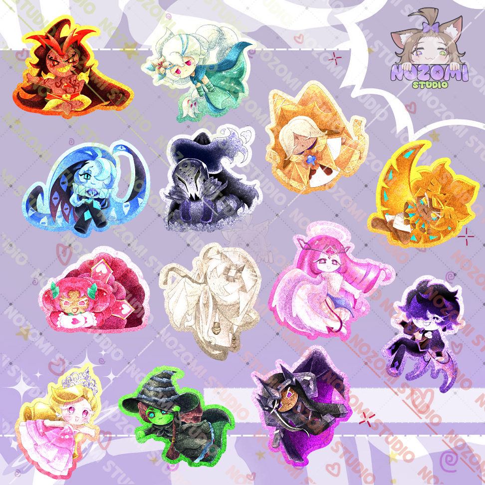 STICKER GLITTER COOKIE RUN KINGDOM