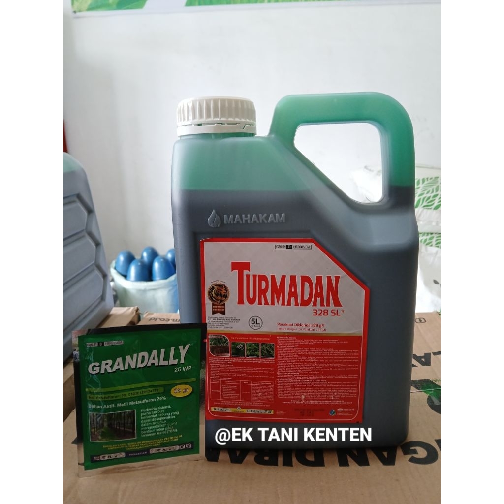TURMADAN 328SL ISI 5 LT Herbisida kontak BASMI gulma daunnlebar/sempit dan pakis2an hingga tuntas 10