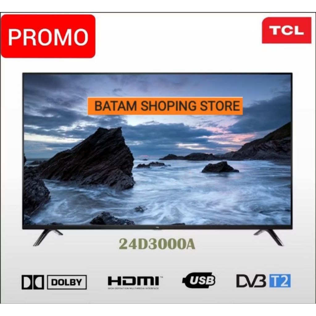 TV DIGITAL TCL 24 INCH 24D3000A GARANSI RESMI