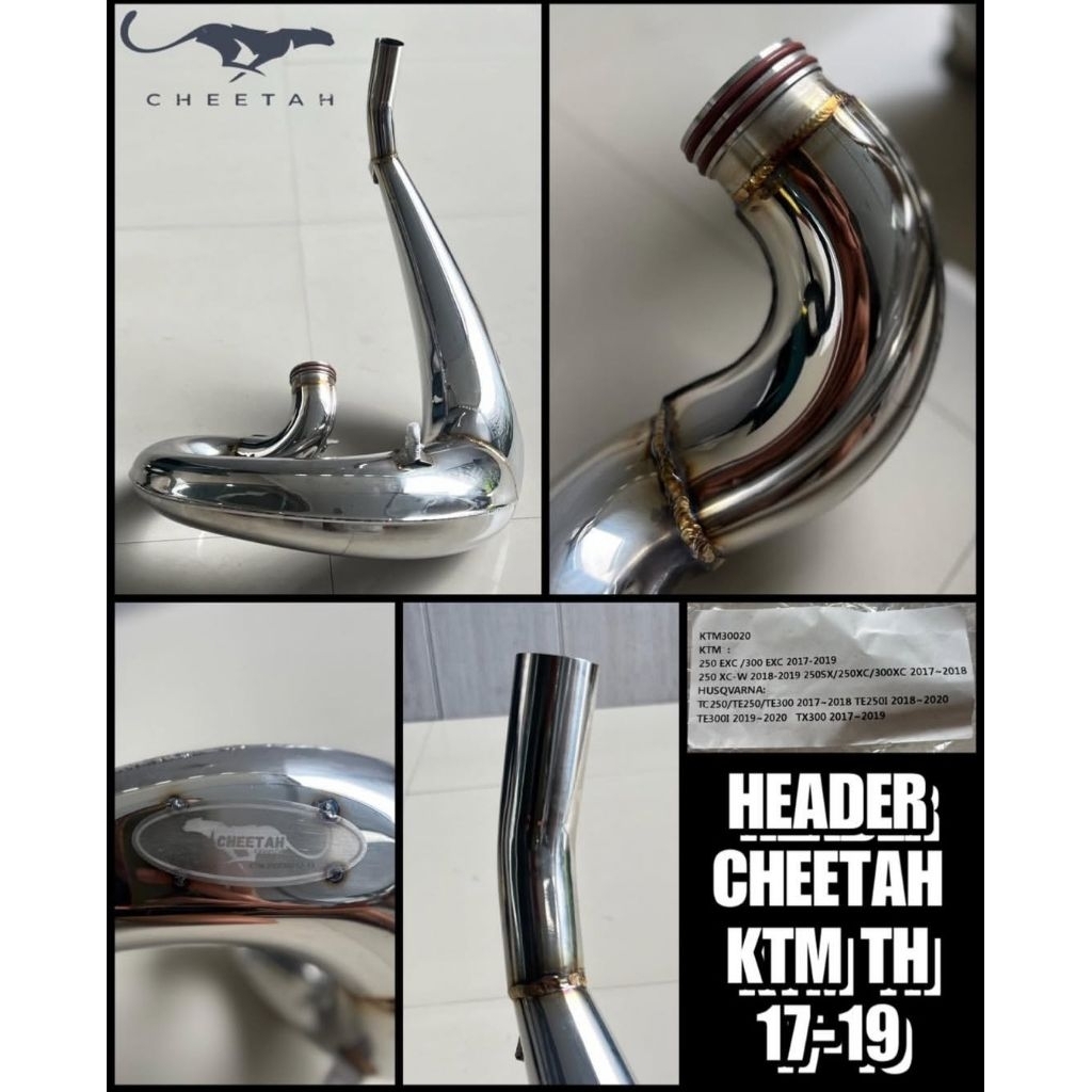 HEADER KNALPOT CHEETAH KTM 2017 2019 MOTOCROSS GRASSTRACK ENDURO TRABAS SUPERMOTO