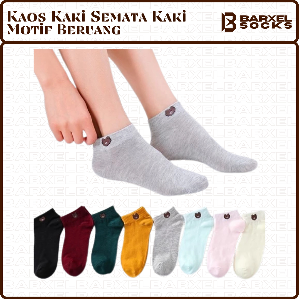 KAOS KAKI WANITA PENDEK MOTIF PANDA/KAOS KAKI PANDA TERLARIS