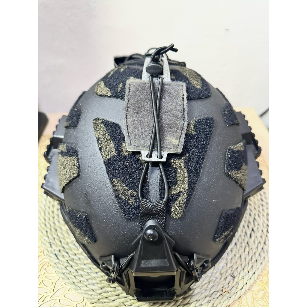SPECIAL CUSTOMHelm Tactical Multicam Black Battery Case Tali Putar FMA Busa Import