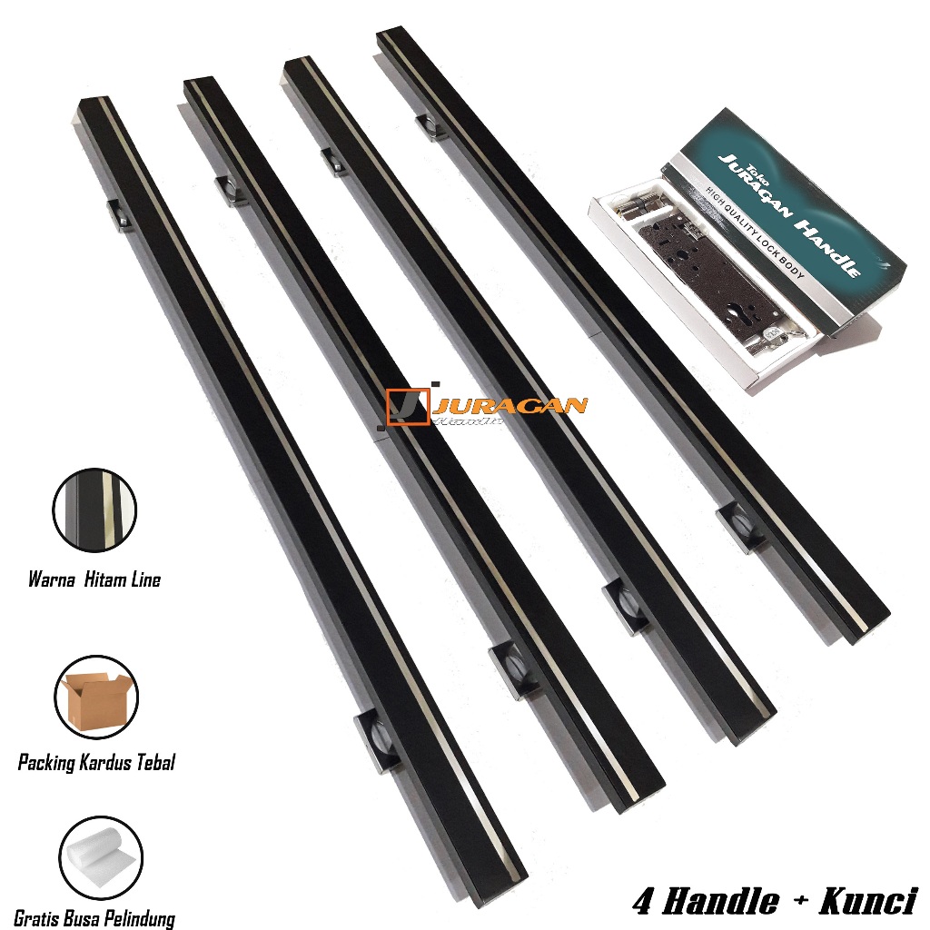 Gagang Pintu Rumah 2 Pintu Full set 60 cm 80 cm 100 cm Body Pelor Pintu Kupu Tarung