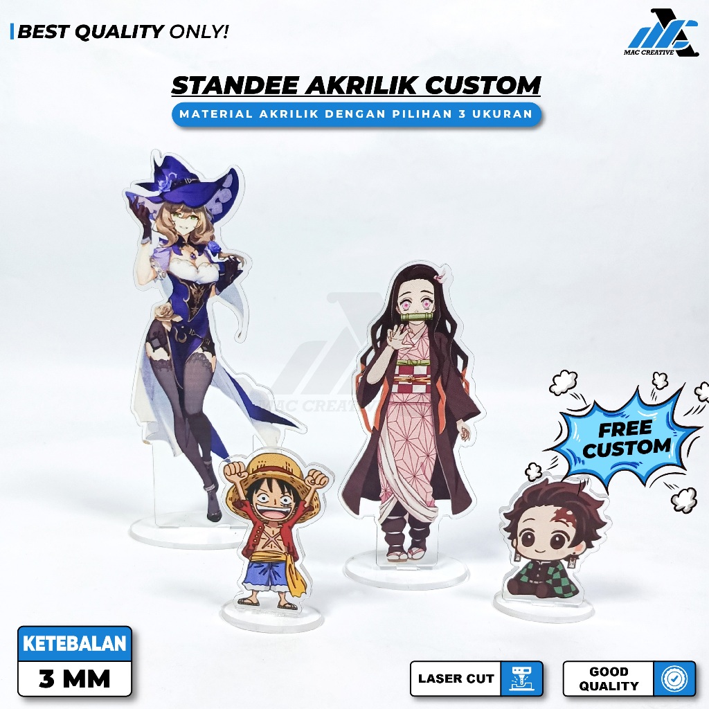 Standee Custom Acrylic - Display Foto Anime Kpop - Akrilik Pajangan Custom