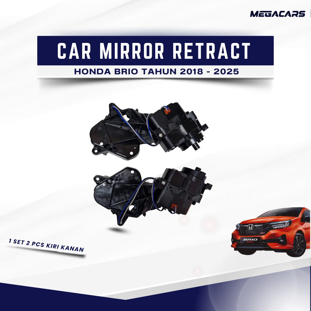 Megacars Miror Retract Honda Brio 2018 - 2025 Spion Elektrik Otomatis Brio Lipat Spion Mobil Brio