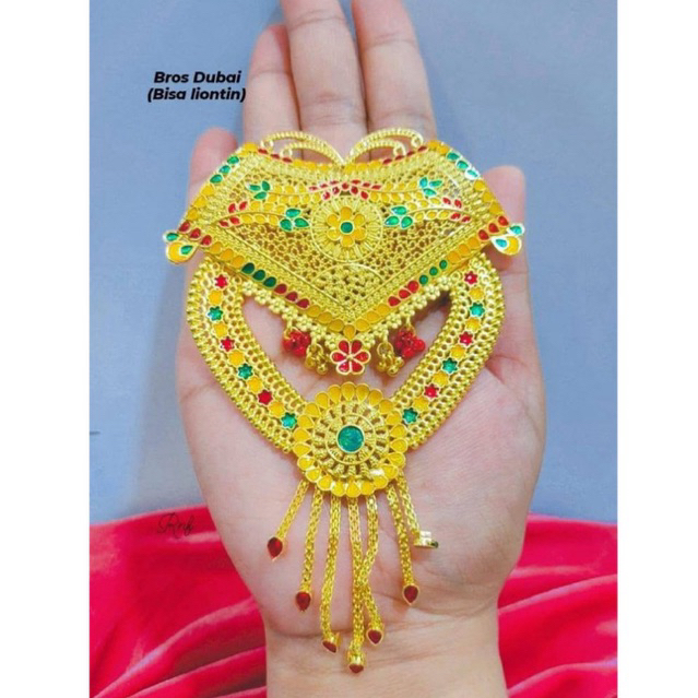 Lunavia accesories Bros/leontin Dubai cantik lapis emas