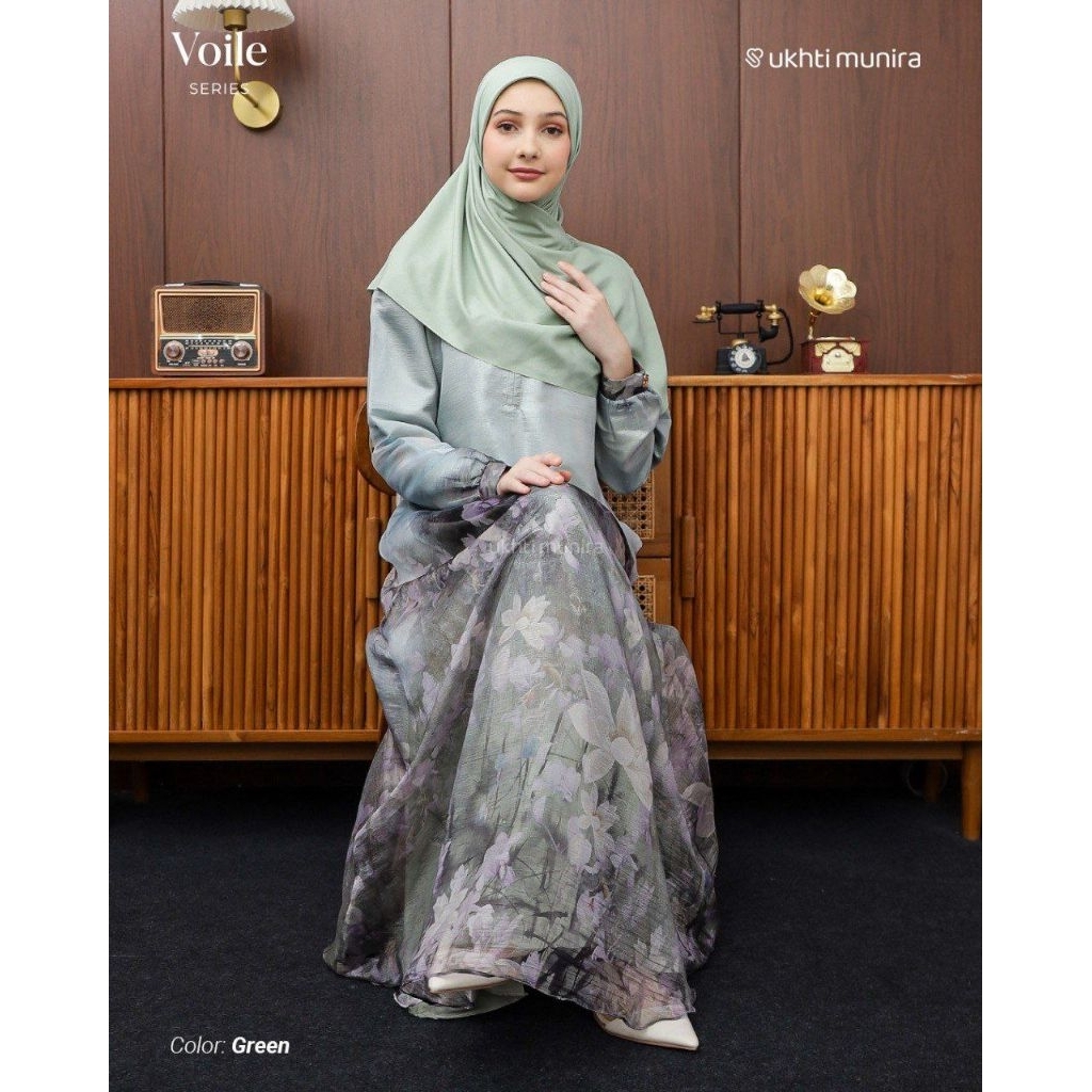 Gamis VIOLE | Gamis Organza Silk Premium | Gamis Pesta | Gamis Terbaru by UKHTI MUNIRA [ORIGINAL]