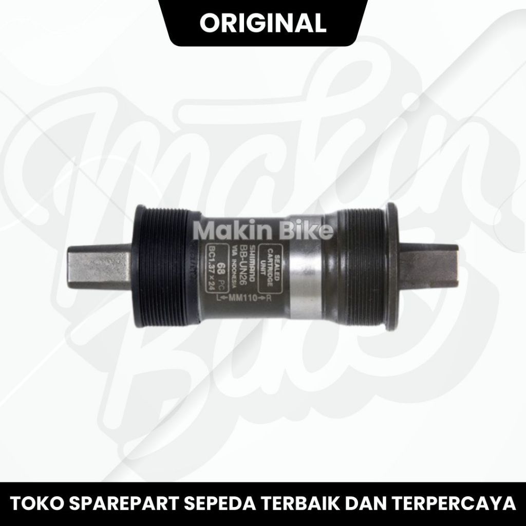 Shimano BB Kotak 110mm Bottom Bracket Bearing UN26 Kotak Sepeda Square Taper