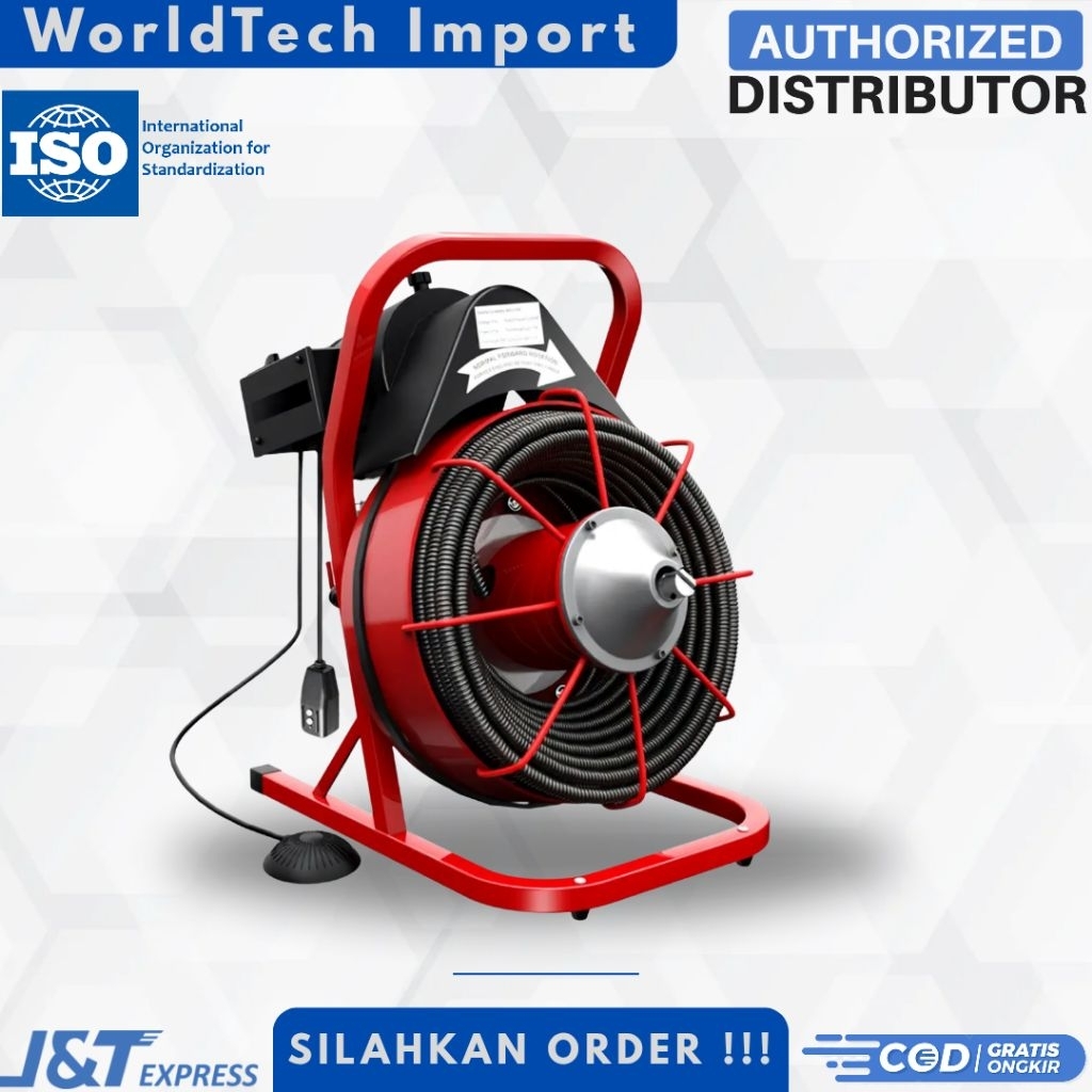 Mesin pembersih Pipa Electric Drain Cleaner 20Meter Wipro W7061 W-7061