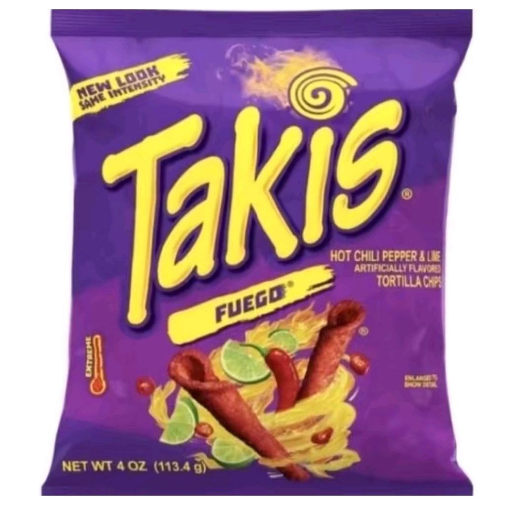 takis foego 113.4gr takis fougo hot chili pepper & lime